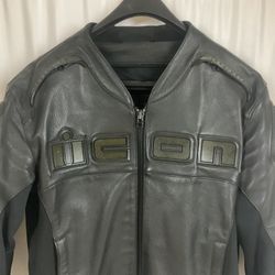 Icon Leather Motorcycle Jacket Large