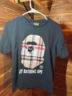 BAPE A Bathing Ape Check by Bathing Tee Black/Beige