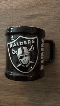 NFL Las Vegas Raiders VTG 3D Sculpted Logo Ceramic Coffee Cup Mug Official