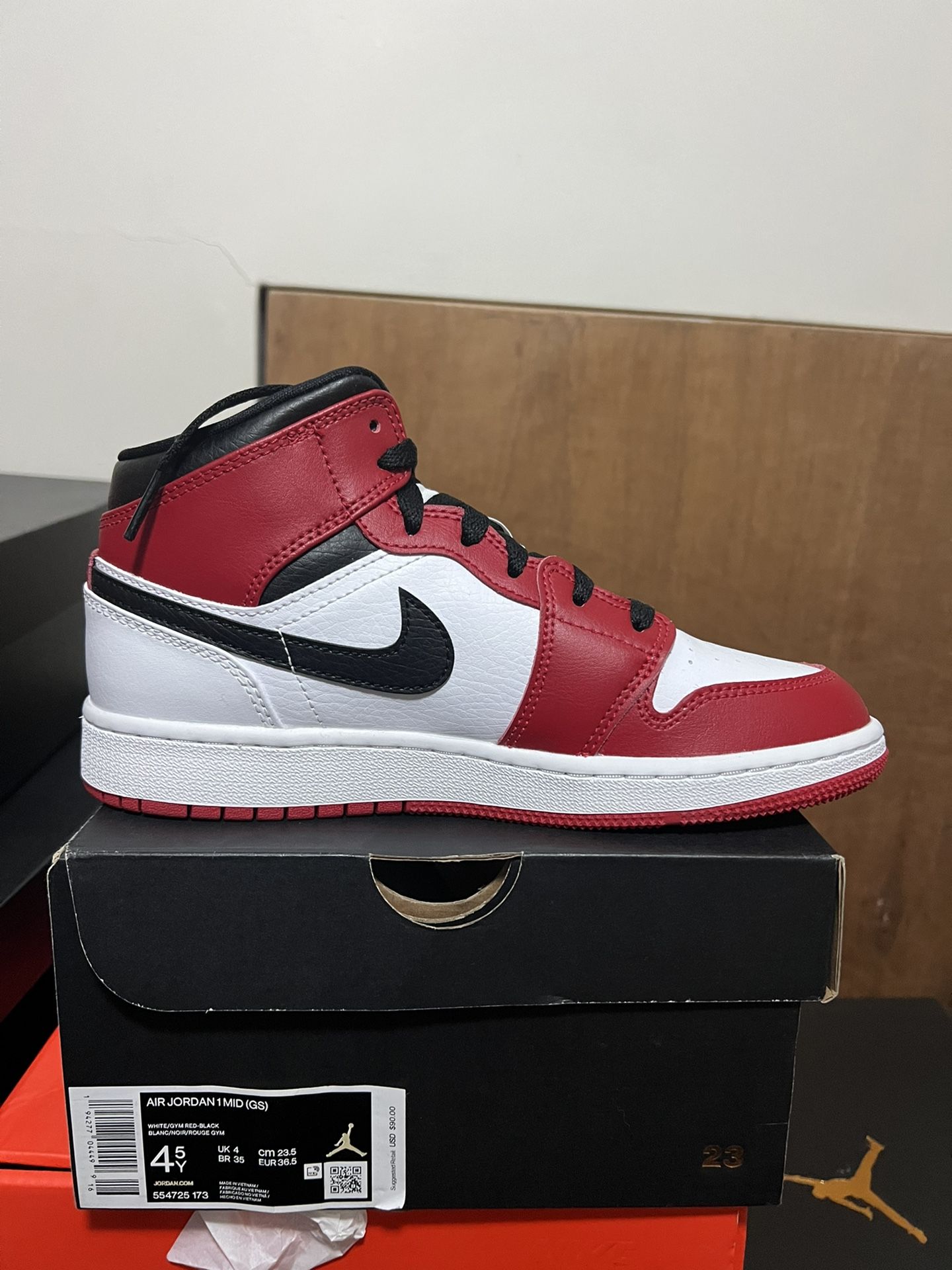 Nike Air Jordan Mid Rouge Blanche White Heel Air Jordan Rouge Et