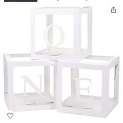 Clear Boxes For Baby Birthday Decoration.