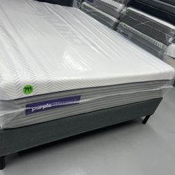 QUEEN SIZE PURPLE PREMIER .3 MATTRESS & BOX SPRING BED SET