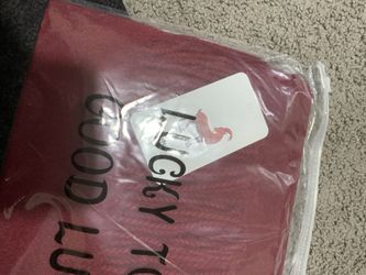 Red scarf in gift pack