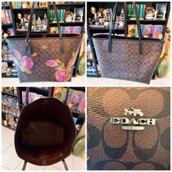 Genuine Coach Floral Signature Collection Purse