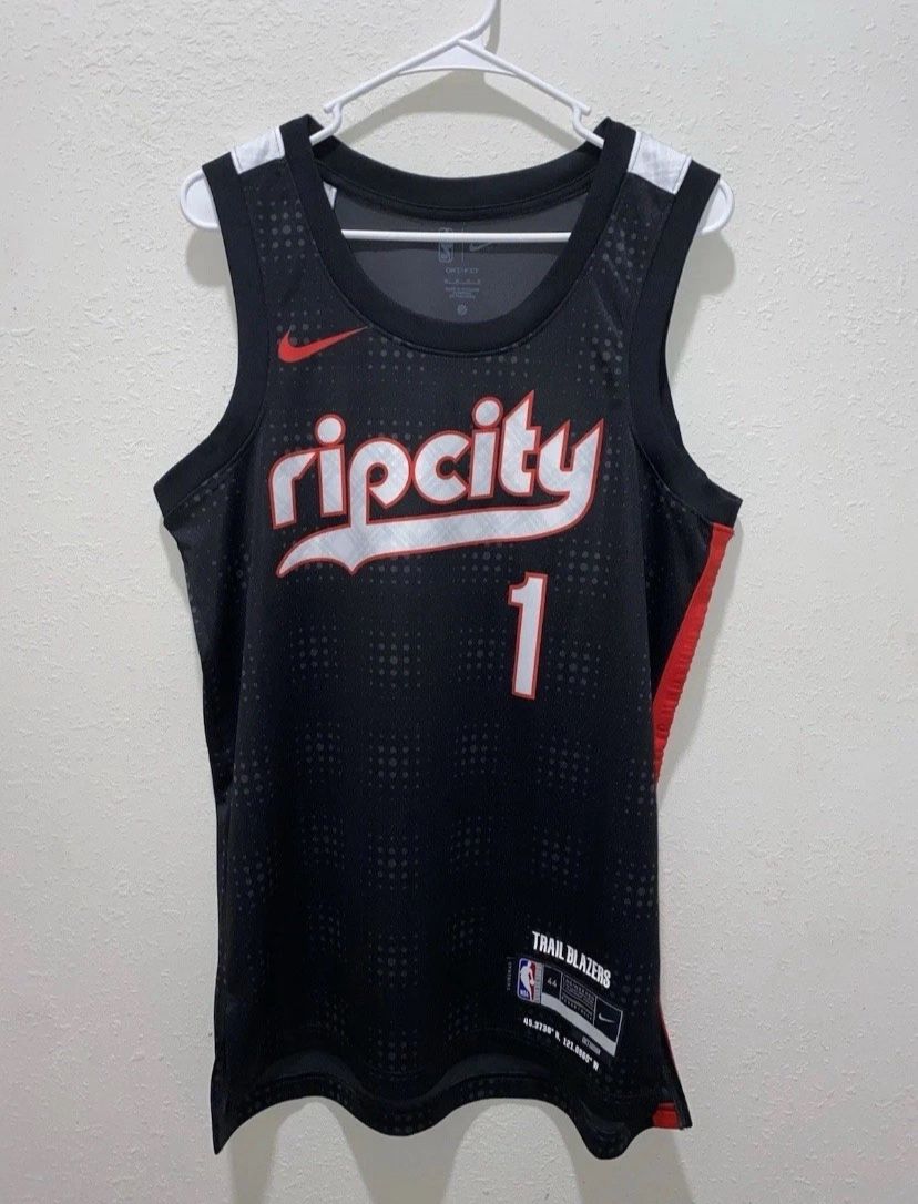 Size M Mens Nike Anfernee Simons Portland Trailblazers Jersey