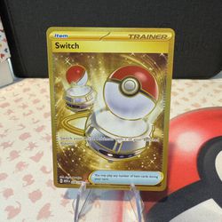 Gold Switch Pokemon Card