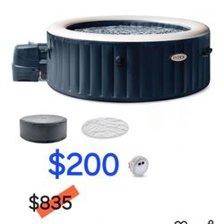 Portable Hot Tub SPA Its Self-inflating, And has 170 Bubble Jets For Soothing HOT water Massage.