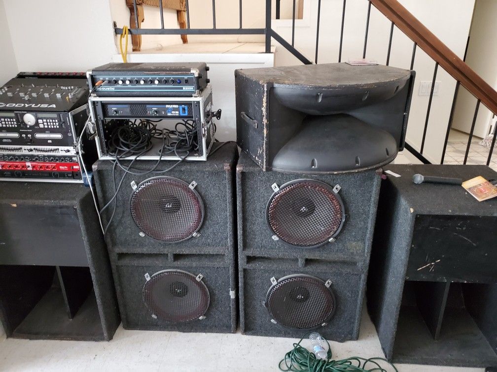 Audio equipment DJ setup