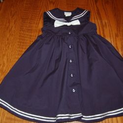 Sophie Rose Girls 6X Navy Blue & White Nautical Sailor Girl Dress