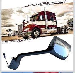 Hood Mirror Assembly Heated Kenworth T680, Peterbilt 579 587, Driver/Left Side
