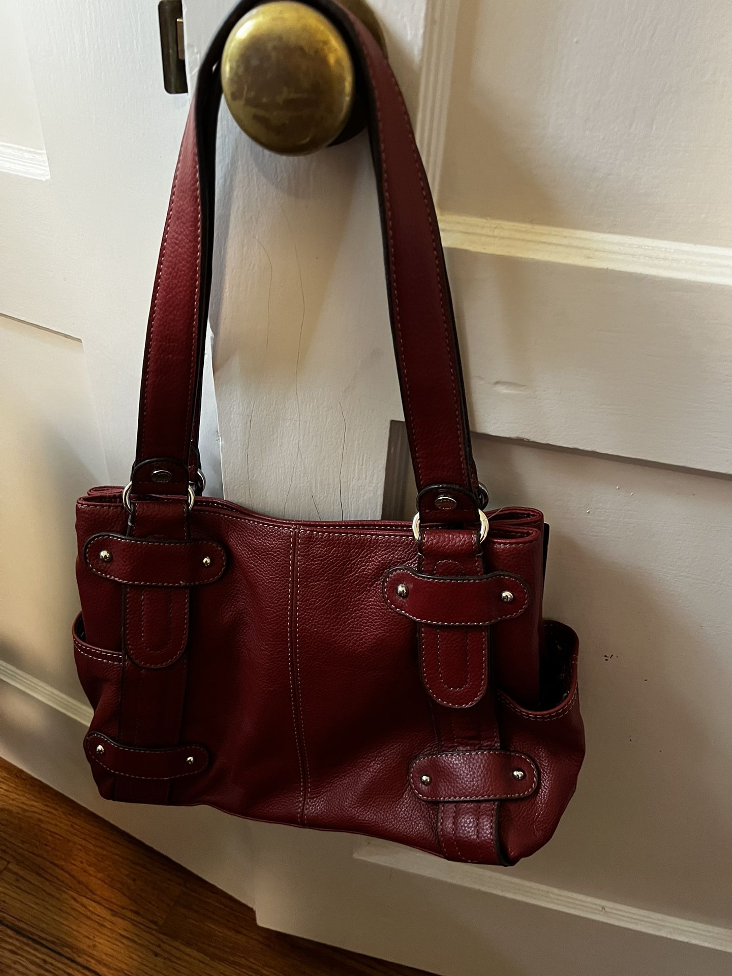 Tignanello Red Genuine Leather Tote Shoulder Bag- Never used 