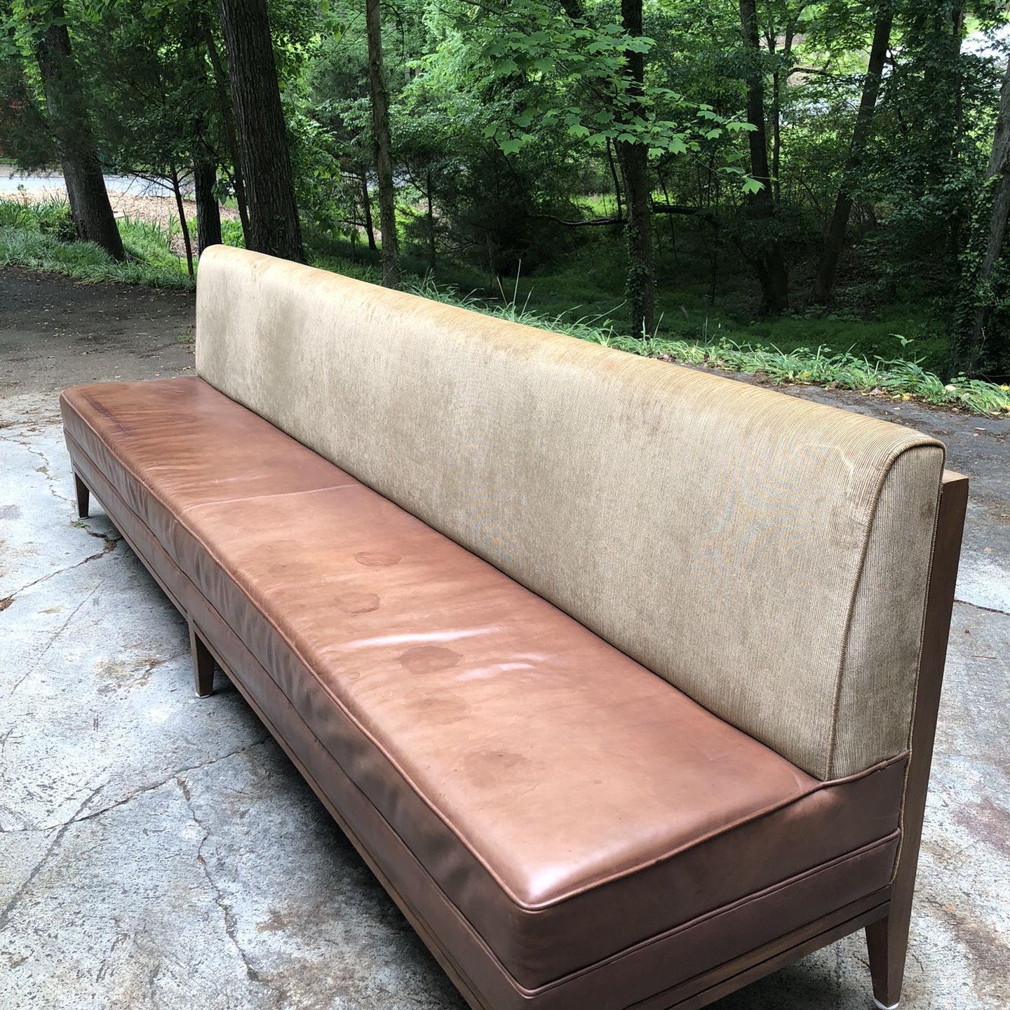 Ten Foot Leather Bench from Restaurant!