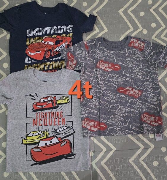 Boys Disney Pixar Cars Mcqueen Tees