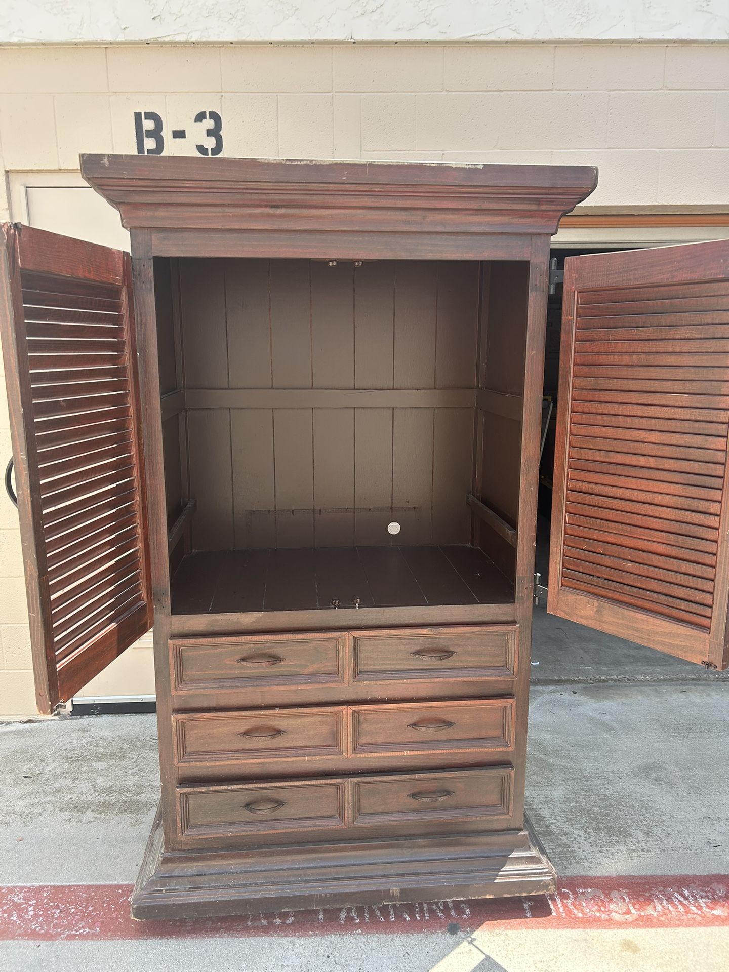 Wooden Dresser/Armoire