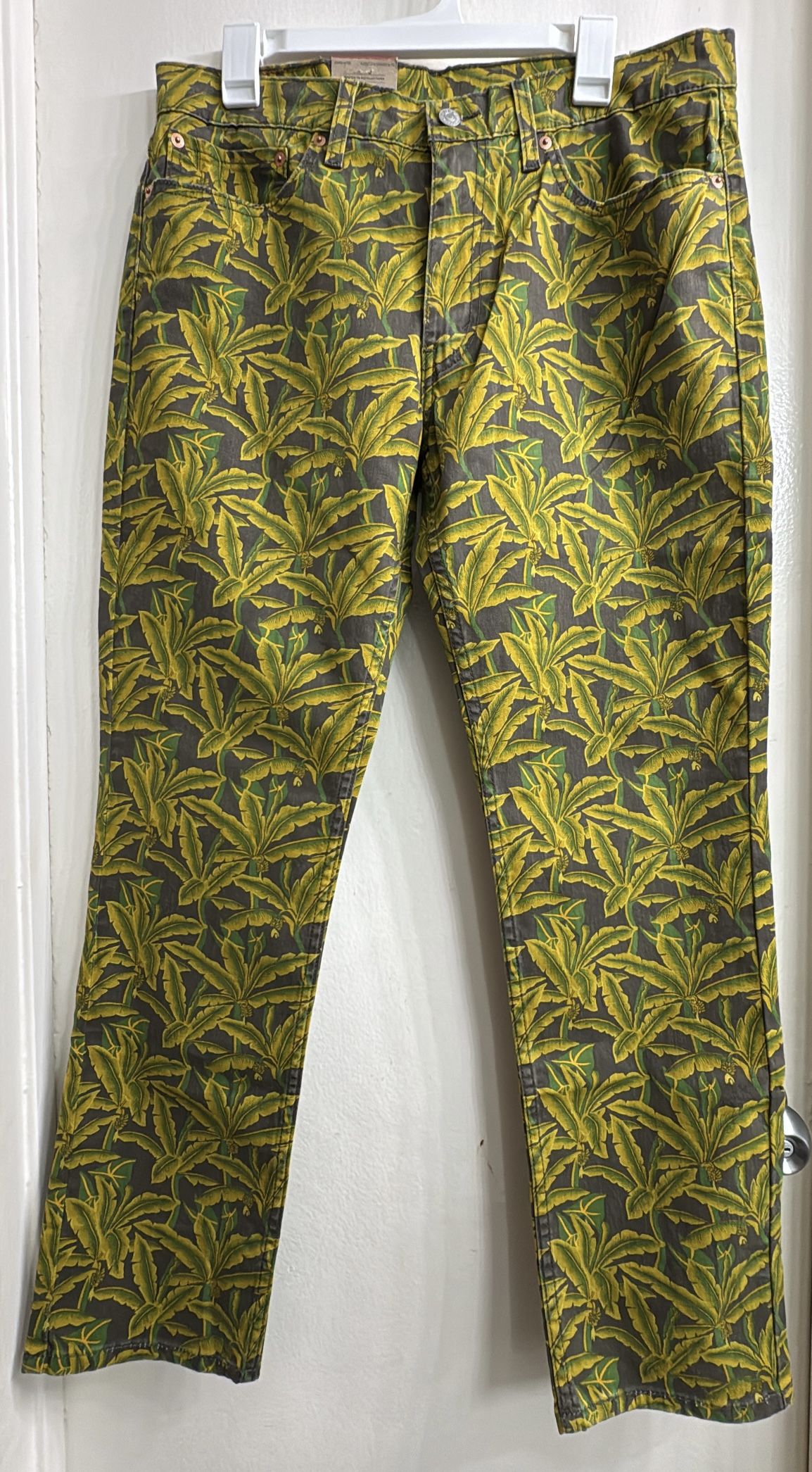 NWT Levi's 511 Slim Fit Palm Tree Print Jeans Men's Size 34x30 Stretch Denim New