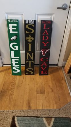 30 x 5 Inch Wooden Sports and Man Cave Signs