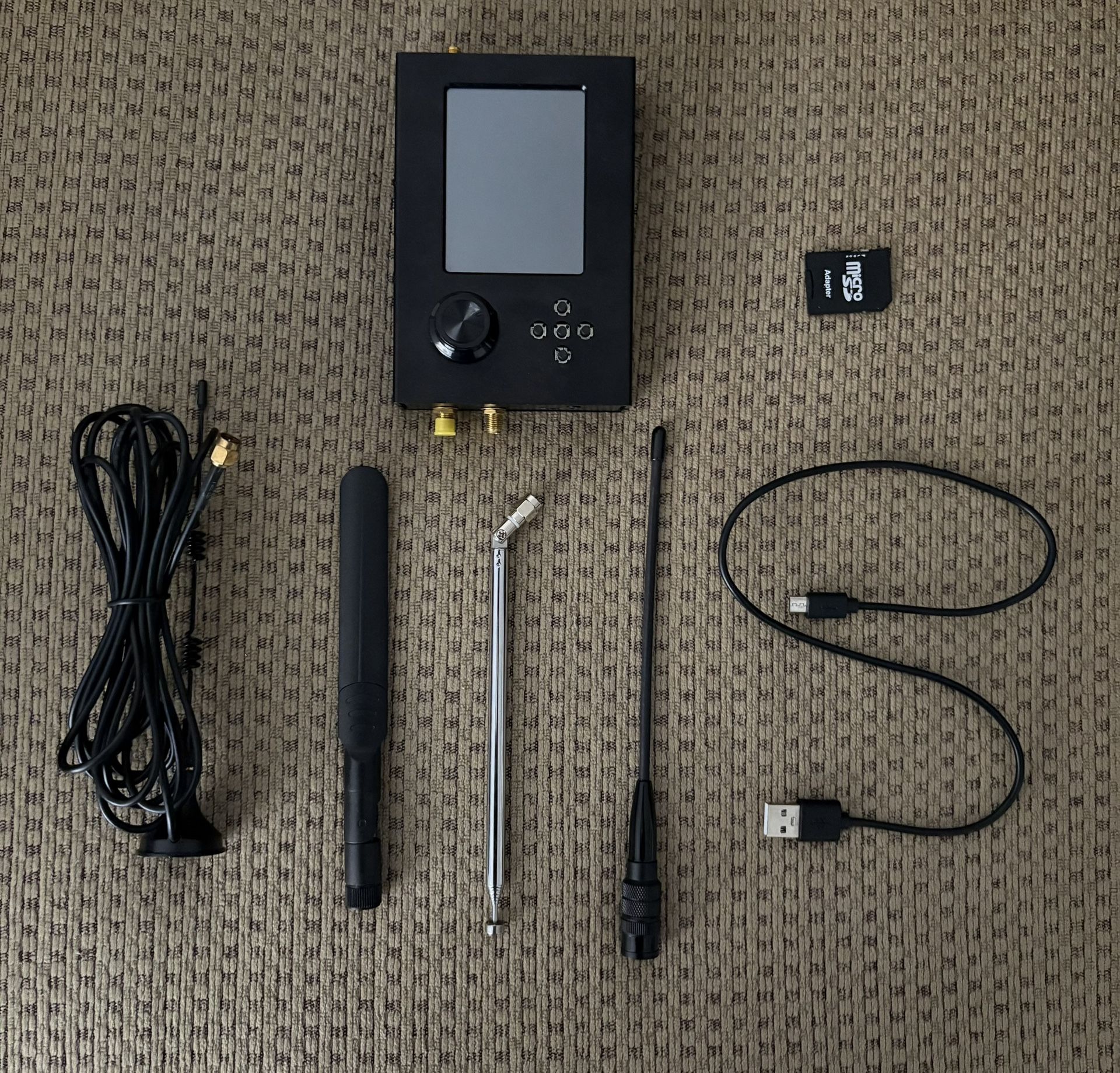 Portapack H2, 3.2in TFT Touch Screen Radio Transceiver 1MHz-6GHz, SDR Radio Receiver Kit , 3.5mm Audio Jack USB Charge, Built-in Speaker
