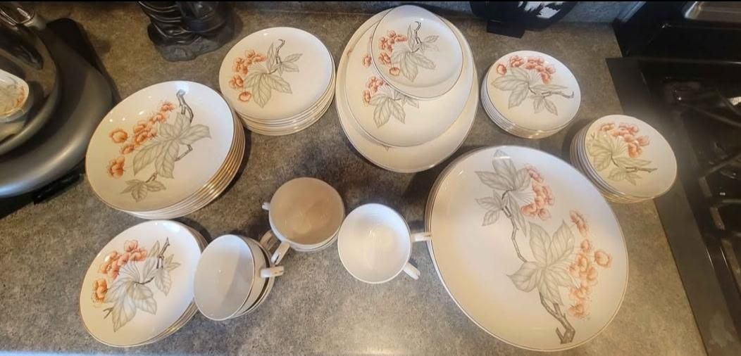 Vintage Stetson 22kt Gold China Set Of 6