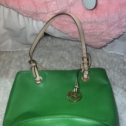 green michael kors purse