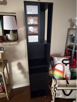 Tall Rolling Square Storage Shelf Organizer Cart