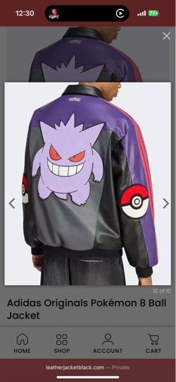 Adidas Originals Pokémon Gengar Leather Jacket