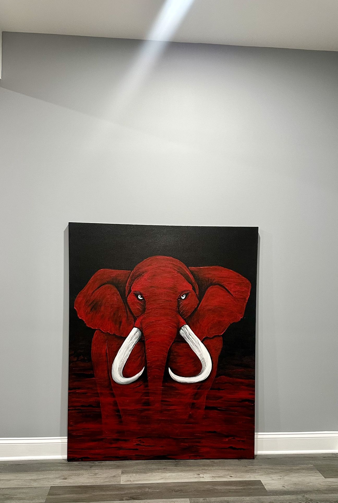 Original Canvas Elephant Painting