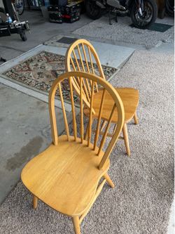 Two solid wood chair for painting/ refinishing