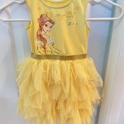 Disney Princess Belle Beauty And The Beast 2T Yellow Nightgown Dress Tutu