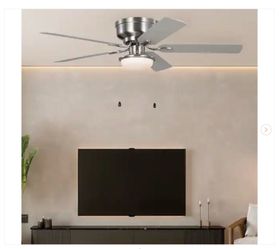 Hampton Bay Colton 52 in. Indoor Brushed Nickel Standard Flush Mount Ceiling Fan - New