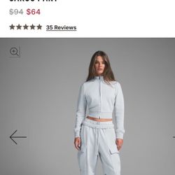 New- Skims Boyfriend Fleece Cargo Pant-Medium