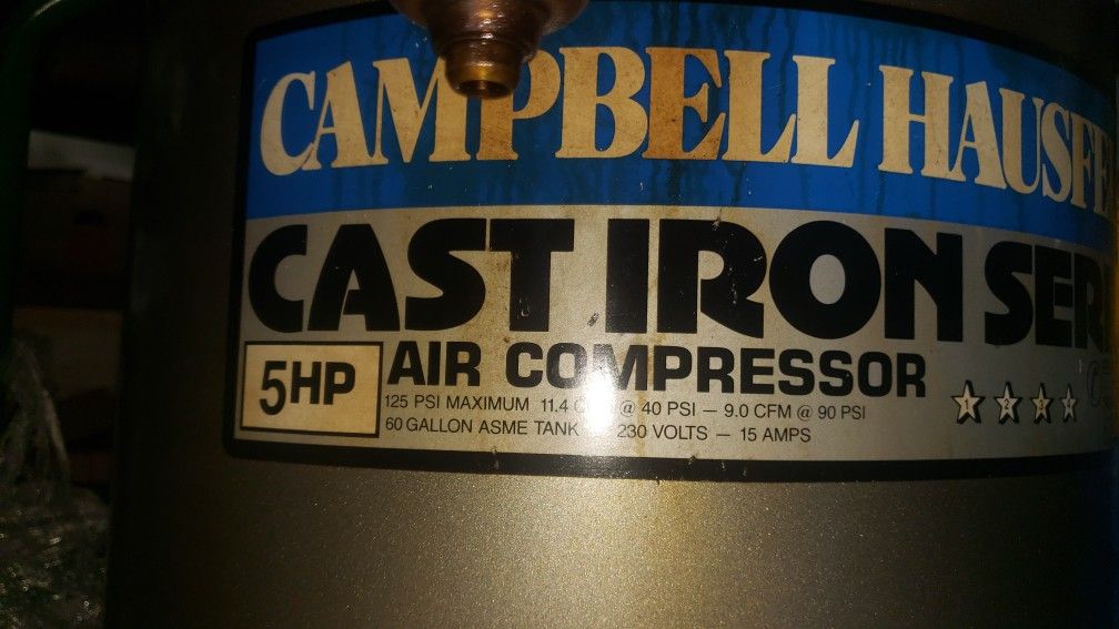 60 Gal. Campbell Hausfeld Air Compressor