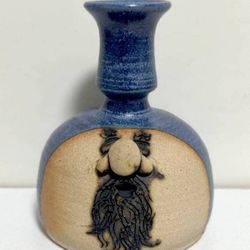 Collectible Funny Ugly Face Stoneware Pottery Artist Signed