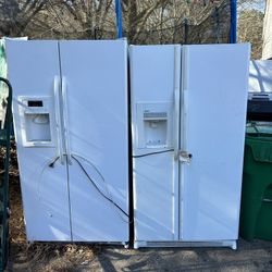 White Side By Side Refrigerator 