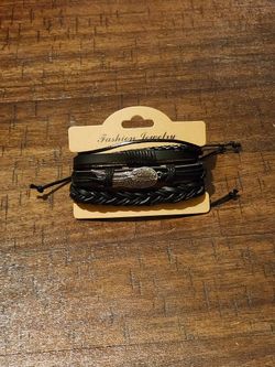 3 Pack Leather Bracelets 