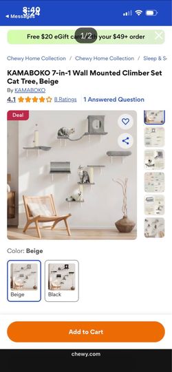 Cat tree wall mounted