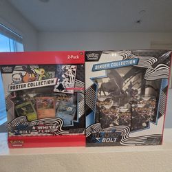 Pokemon Black Bolt and White Flare Binder + Poster Collection Sam's Club Bundle