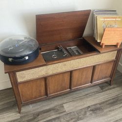 Vintage Radio Record Player Sideboard