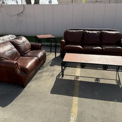 Leather Living Room Set - Western style