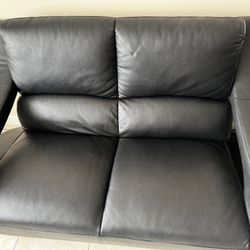 Faux Leather Twin Love Seats