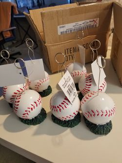 Baseball balloon weight/photo/placecard holder