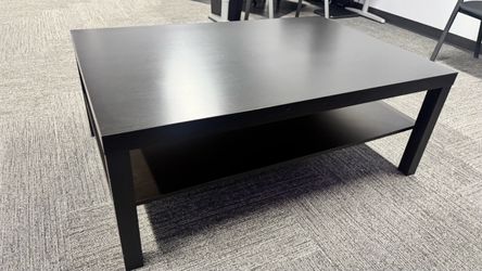 Brown Coffee Table with Lower Shelf