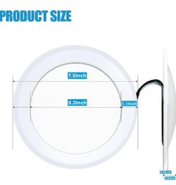 6” Dimmable LED Flush Mount Disc Lights, 16.5W, 1000Lm, 5000K