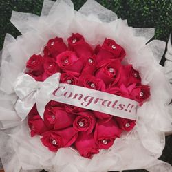 Luxury Hot Pink Long Stem Rose Bouquet