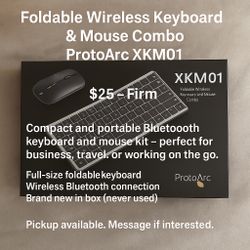 Foldable Wireless Keyboard & Mouse Combo – ProtoArc XKMO1
