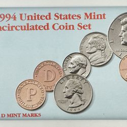 1994 United States Mint Uncirculated Coin Set With Ogp And Coa 