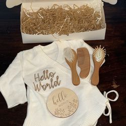 Hello World Baby Shower Gift Set