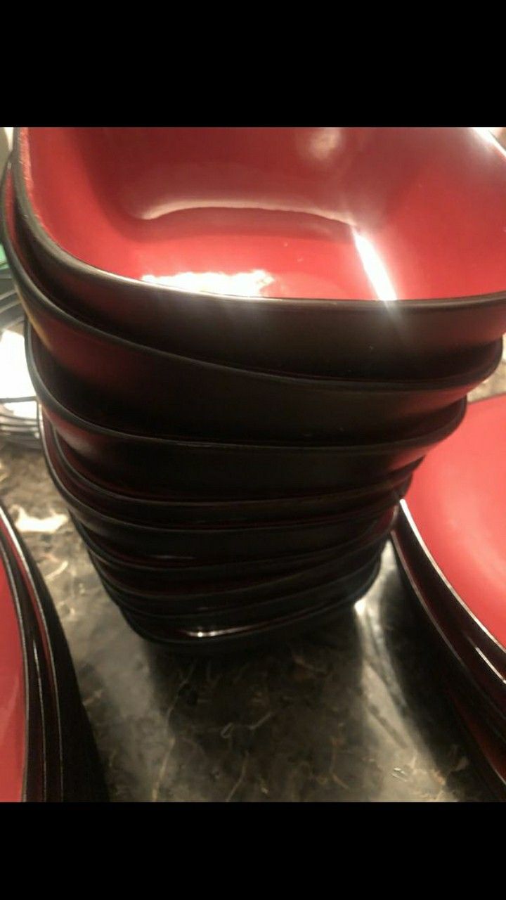 CORELLE HEARTHSTONE CHILI RED DINNER Plates 29 piece Please View