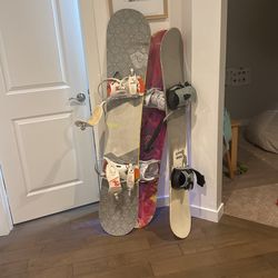 Snowboard With Bindings Used Ride Burton 