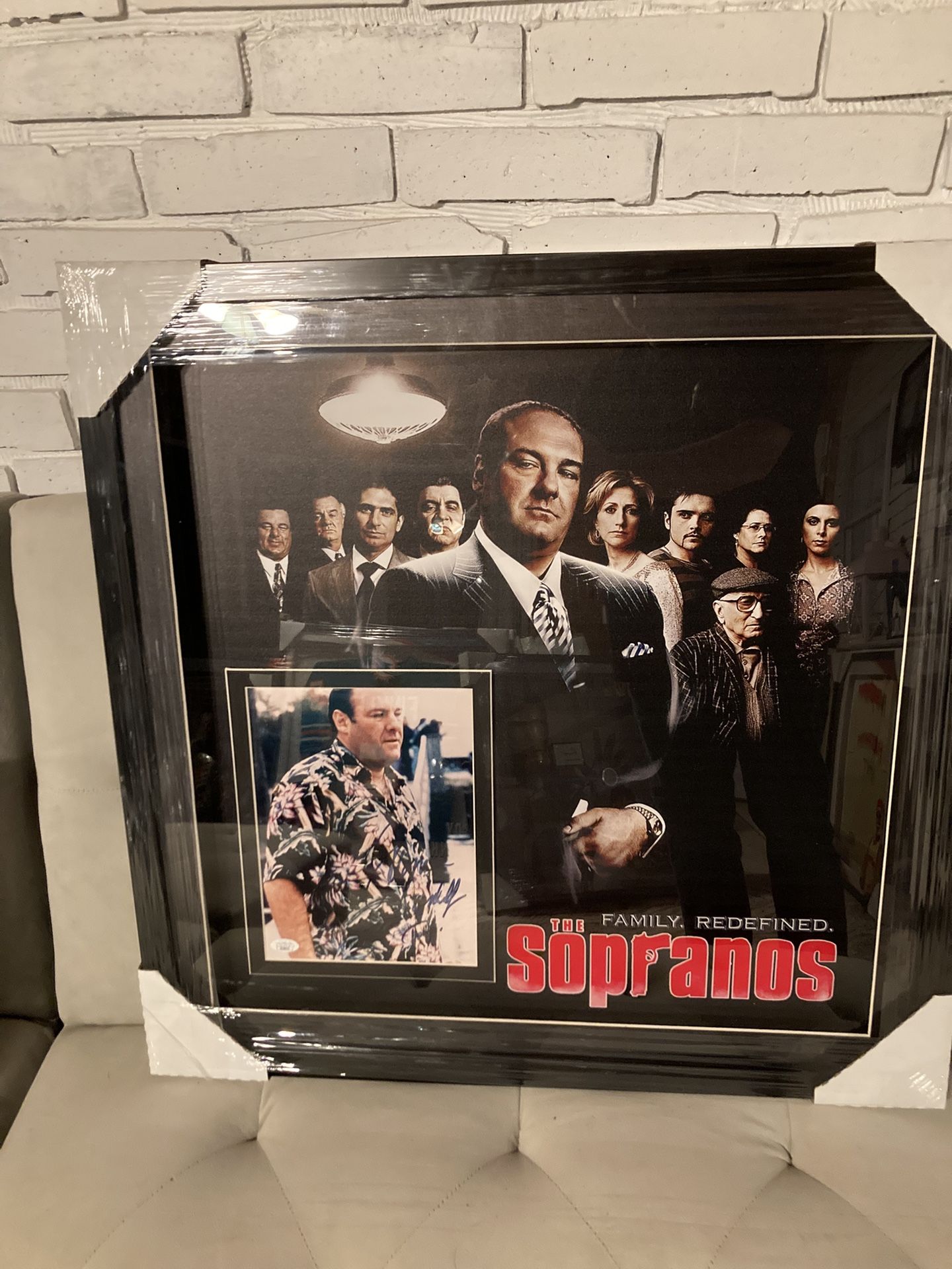 James Gandolfini Autographed Photo Framed