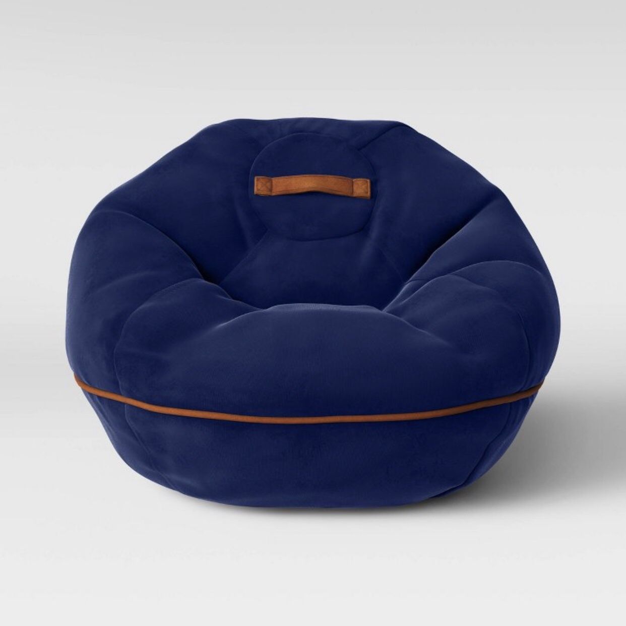 Bean Bag Chair With Suede Piping Navy - Pillowfort